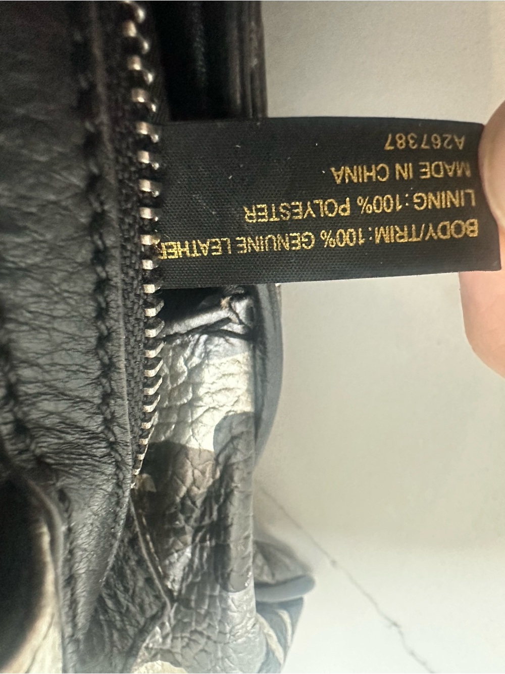 Amiee Kestenberg Leather Black Metallic Camo Leather Bag - Picture 12 of 12